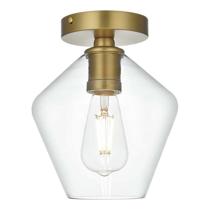 Gene Flush Mount in Satin Gold by Living District