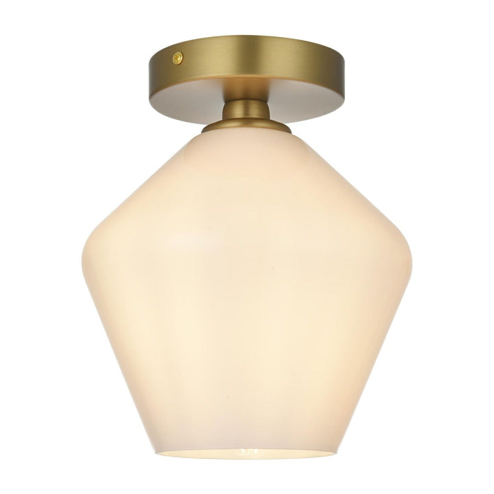 Gene Flush Mount in Satin Gold by Living District