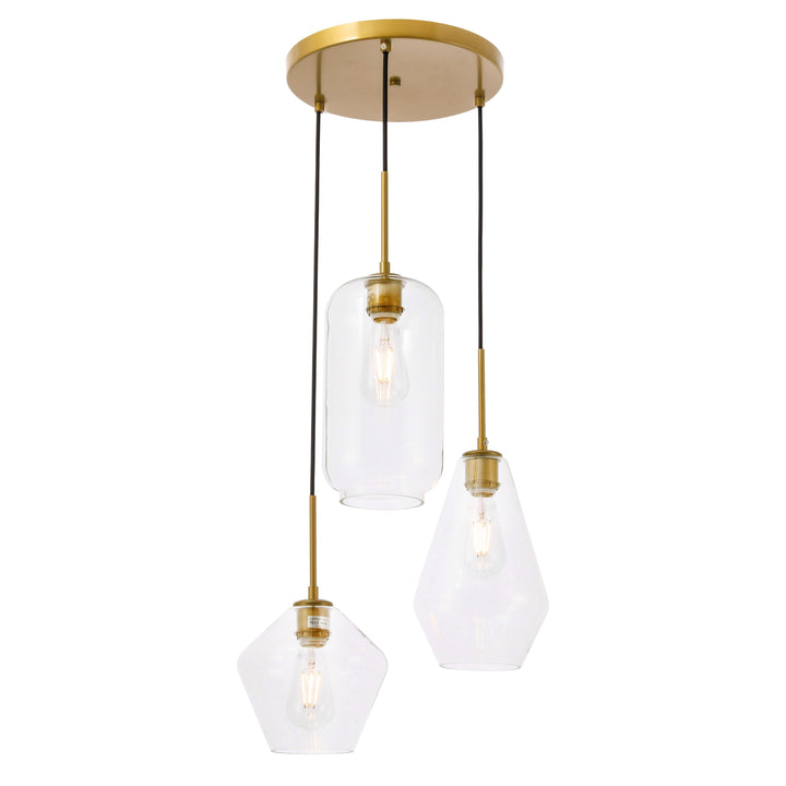 Gene Pendant in Brass by Living District