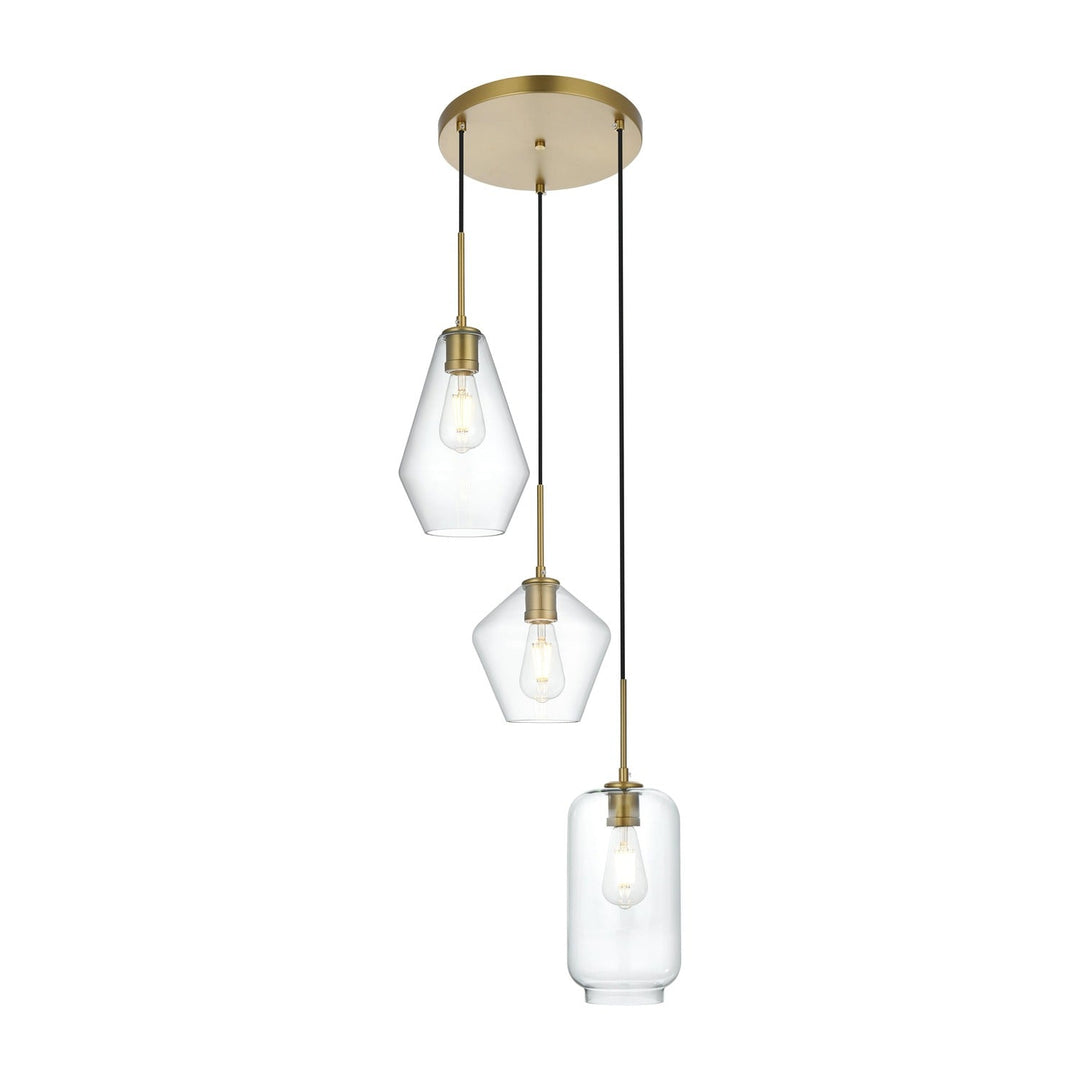 Gene Pendant in Satin Gold by Living District