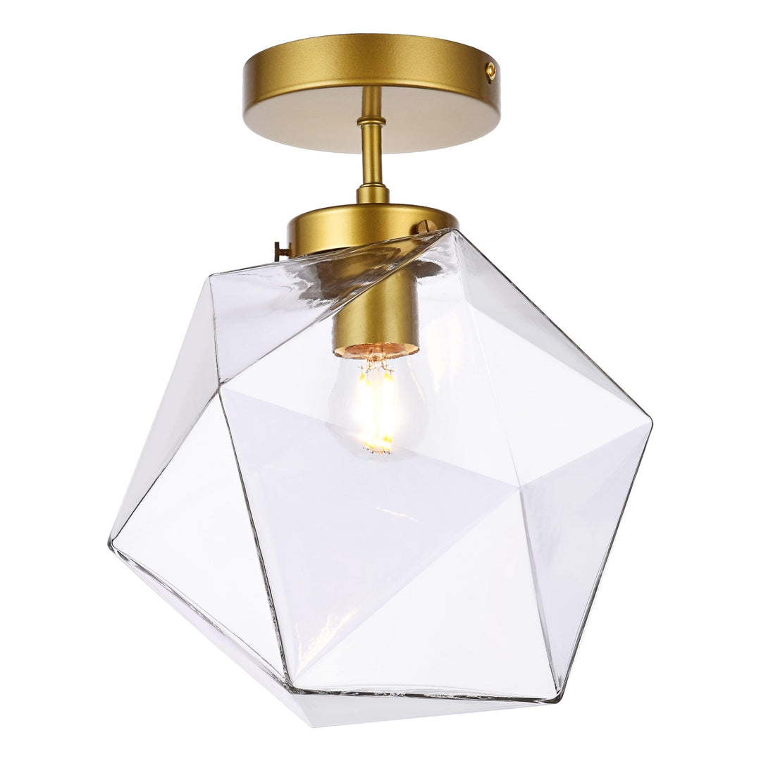 Lawrence Flush Mount in Brass by Living District