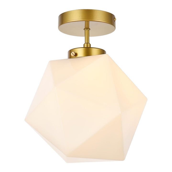 Lawrence Flush Mount in Brass by Living District