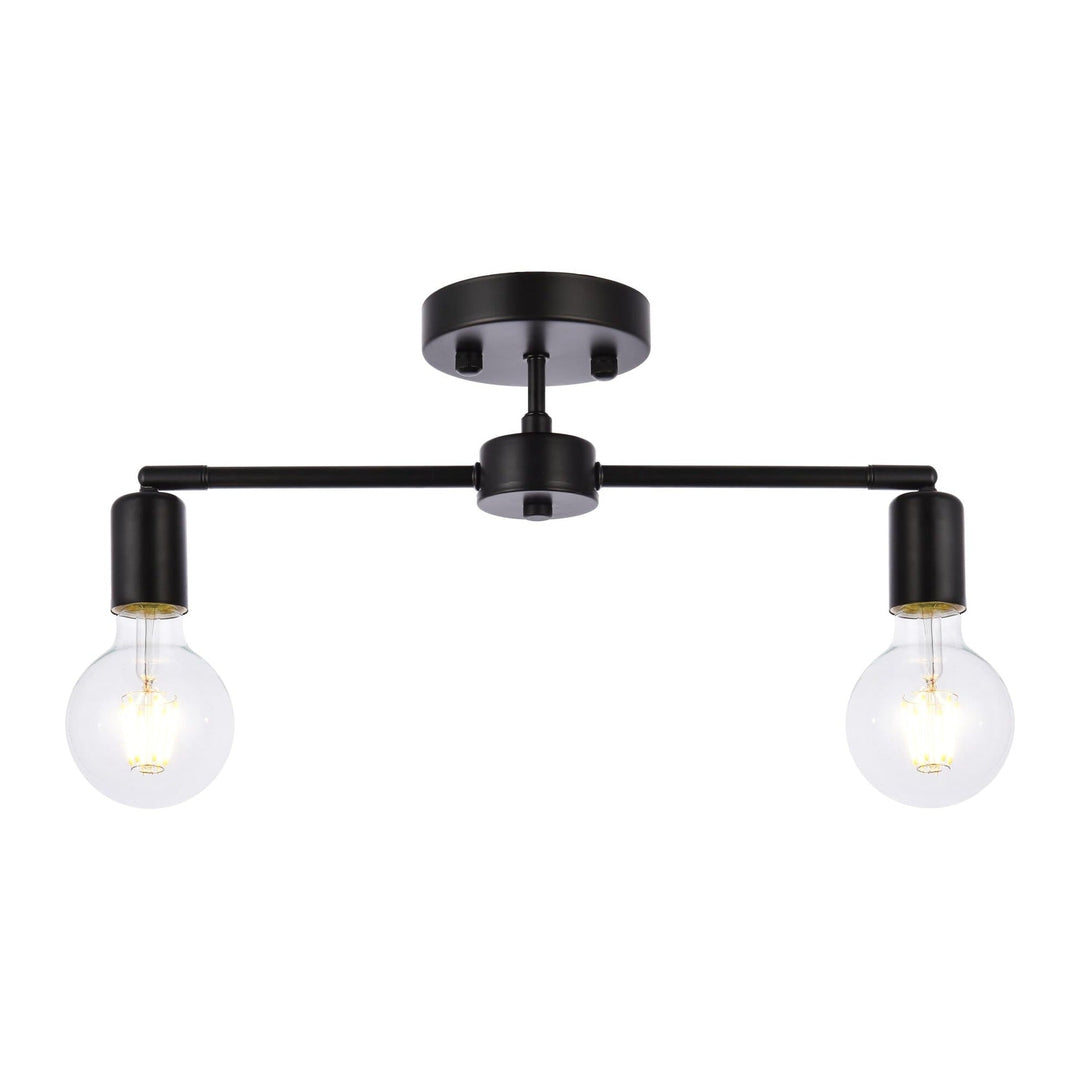 Zane Flush Mount in Black by Living District