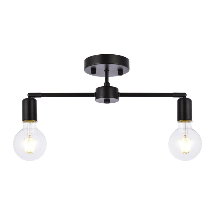 Zane Flush Mount in Black by Living District