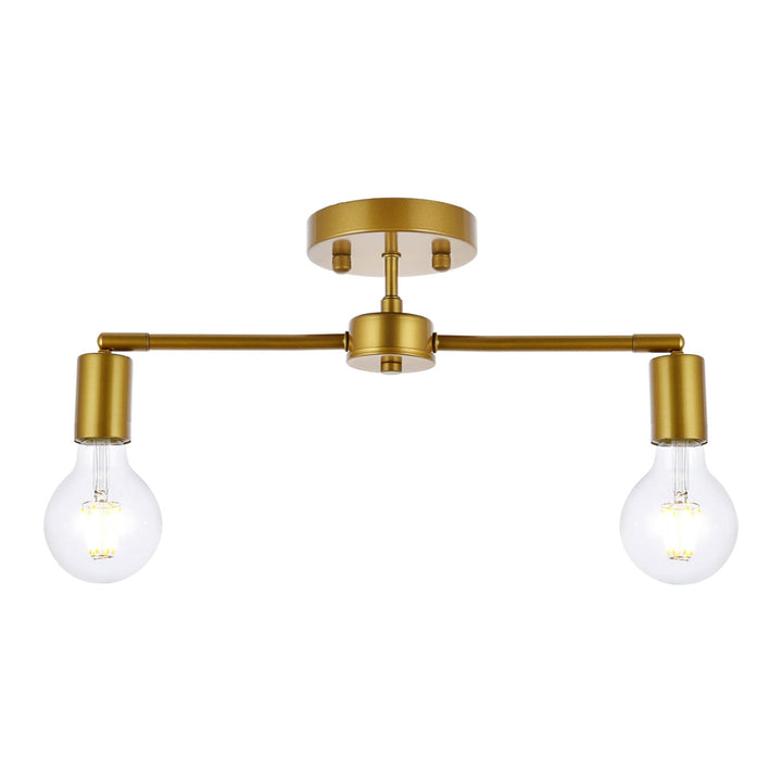 Zane Flush Mount in Brass by Living District