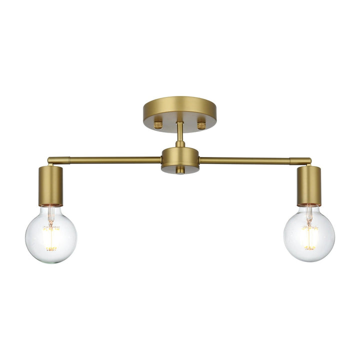 Zane Flush Mount in Satin Gold by Living District