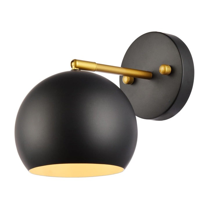 Othello Wall Sconce in Black & Brass by Living District