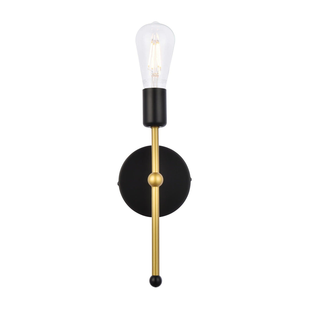 Keely Wall Sconce in Black & Brass by Living District