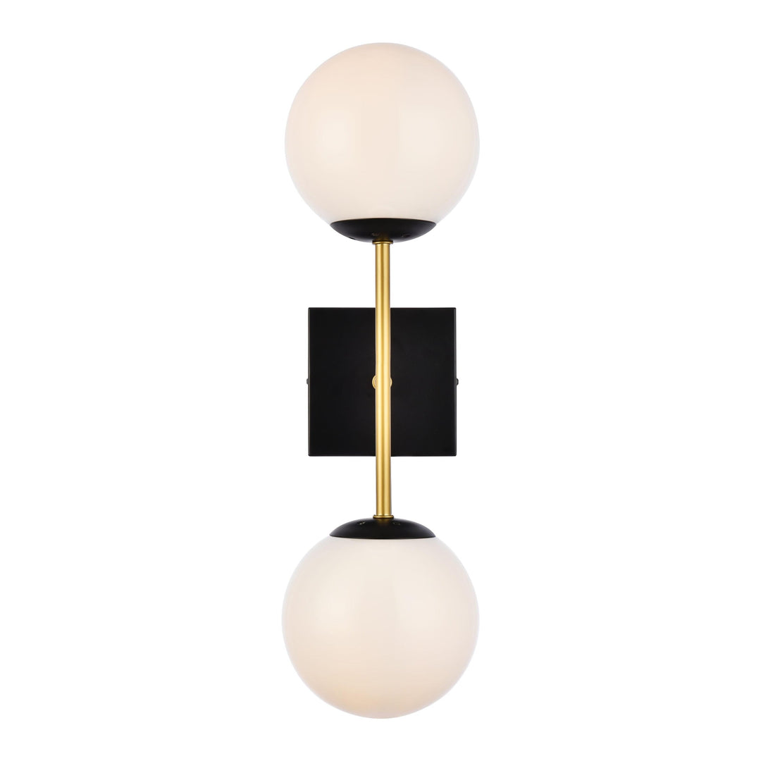 Neri Vanity Light in Black & Brass by Living District