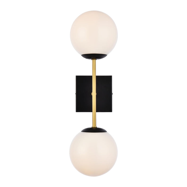 Neri Vanity Light in Black & Brass by Living District