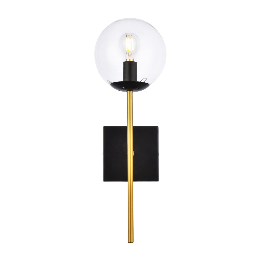 Neri Wall Sconce in Black & Brass by Living District