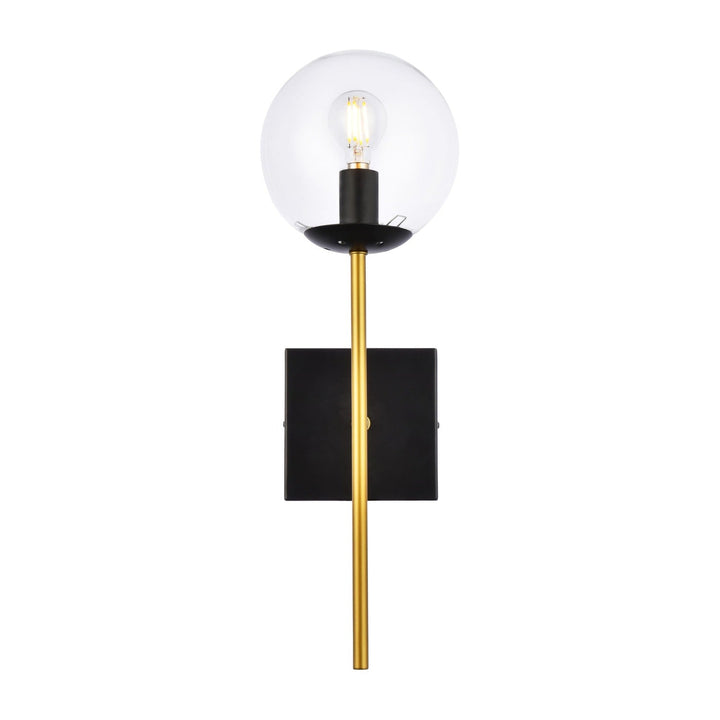 Neri Wall Sconce in Black & Brass by Living District