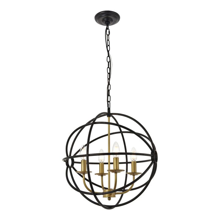 Octavia Pendant in Brass & Dark Brown by Living District