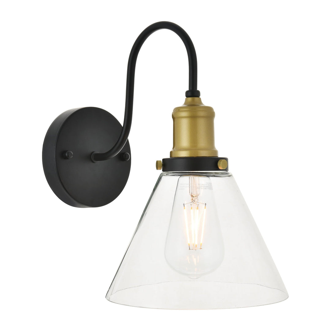 Histoire Wall Sconce in Black & Brass by Living District