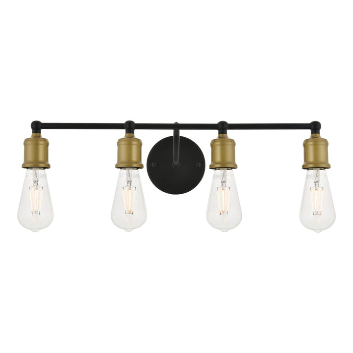 Serif Vanity Light in Black & Brass by Living District