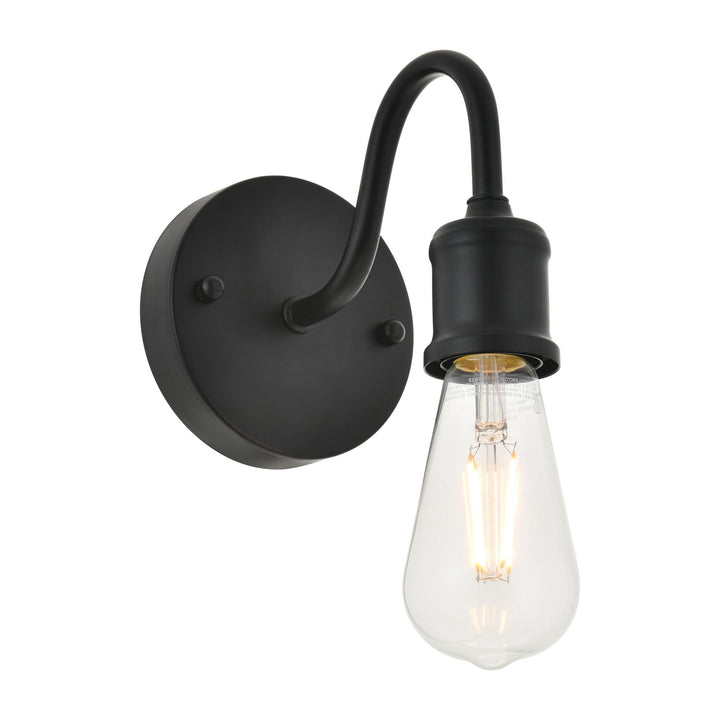 Serif Wall Sconce in Black by Living District