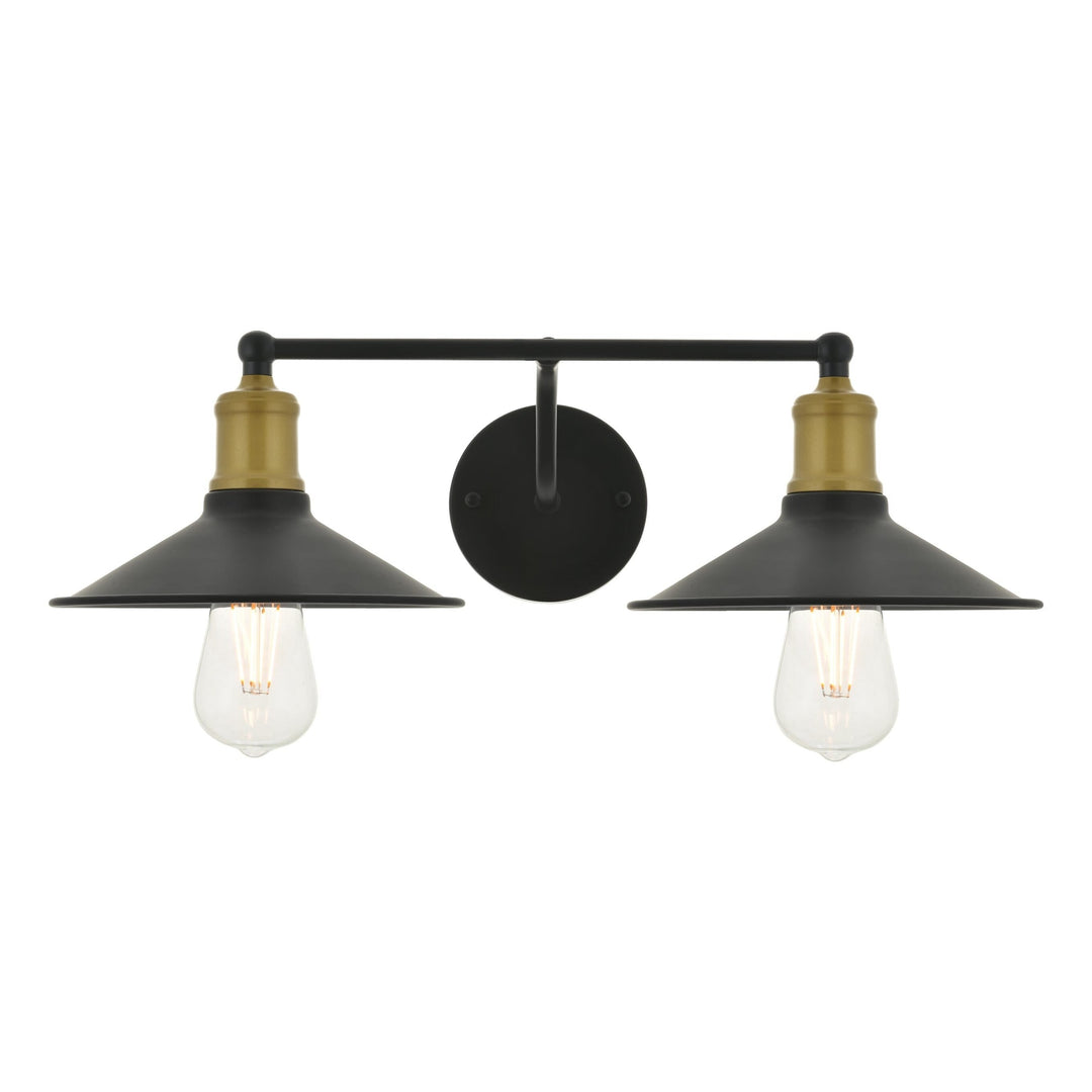 Etude Vanity Light in Black & Brass by Living District