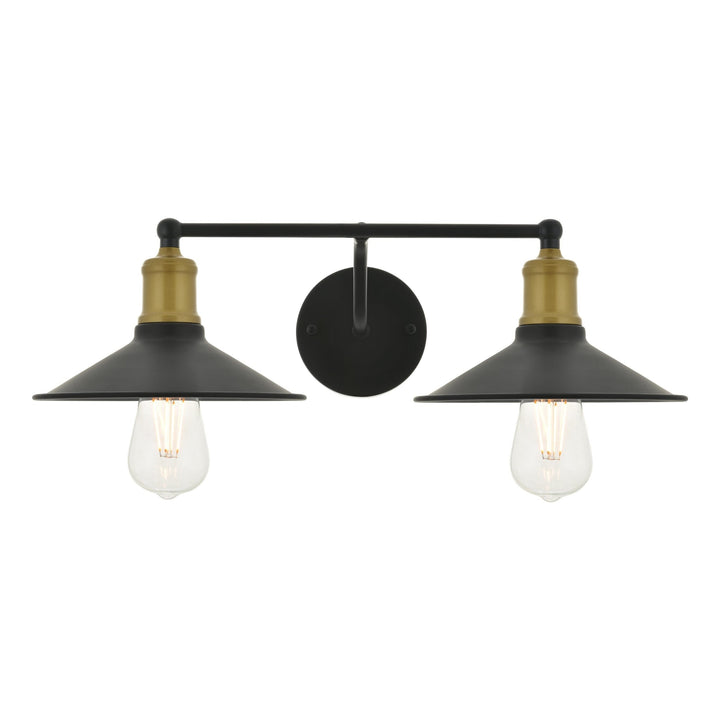 Etude Vanity Light in Black & Brass by Living District