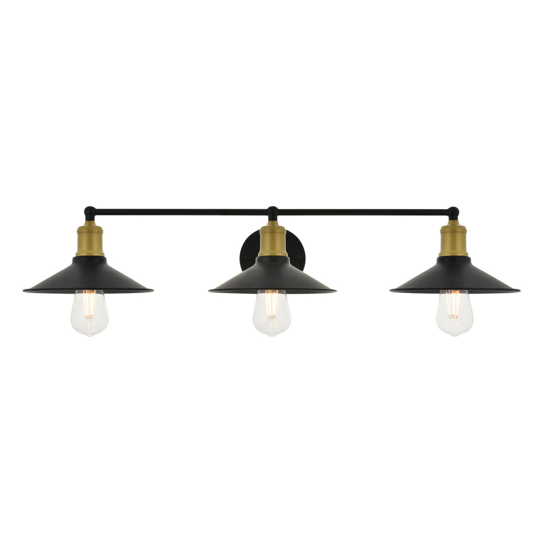 Etude Vanity Light in Black & Brass by Living District