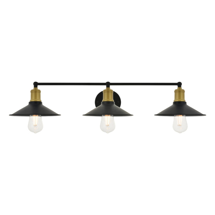 Etude Vanity Light in Black & Brass by Living District