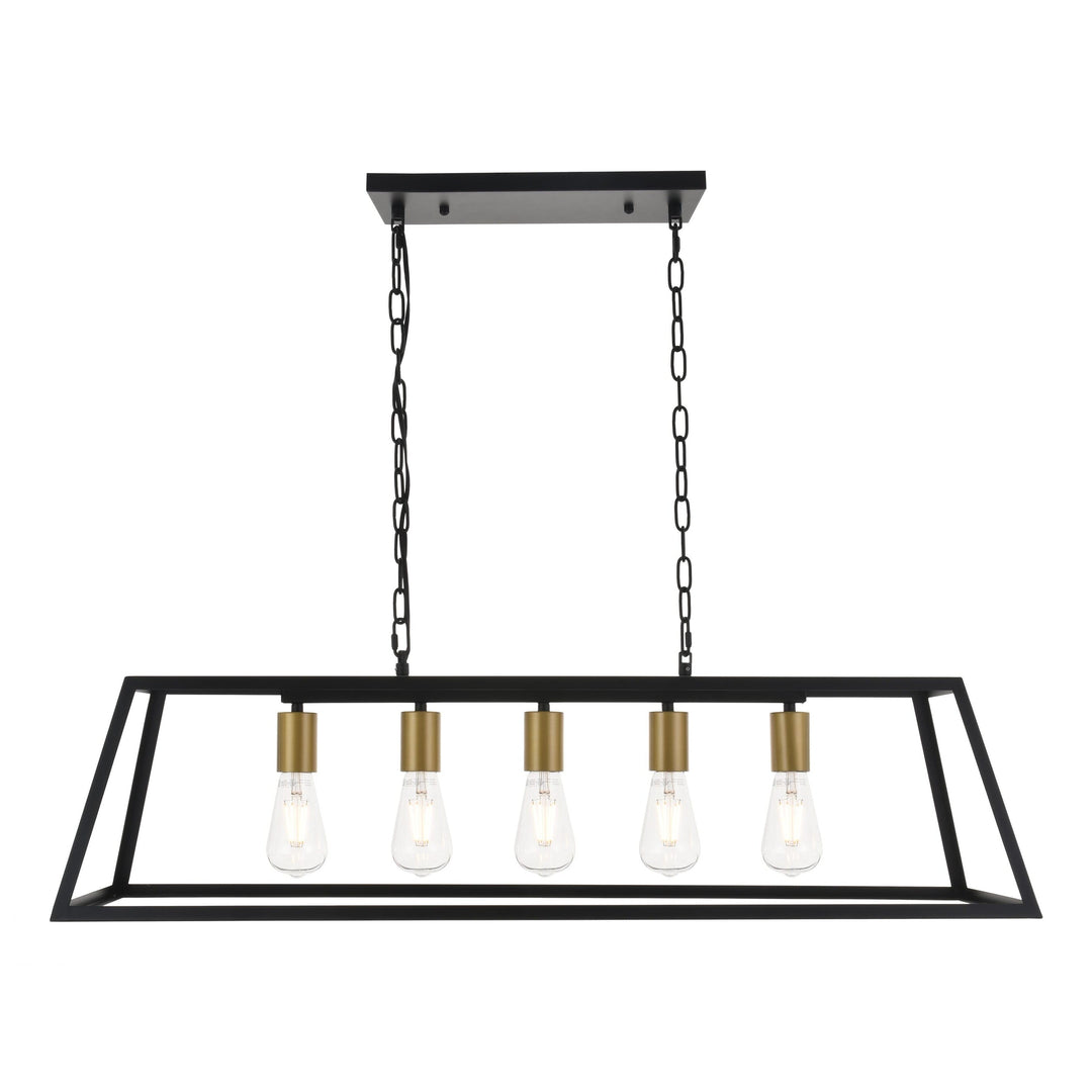 Resolute Pendant in Black & Brass by Living District