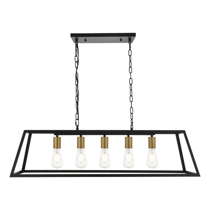 Resolute Pendant in Black & Brass by Living District