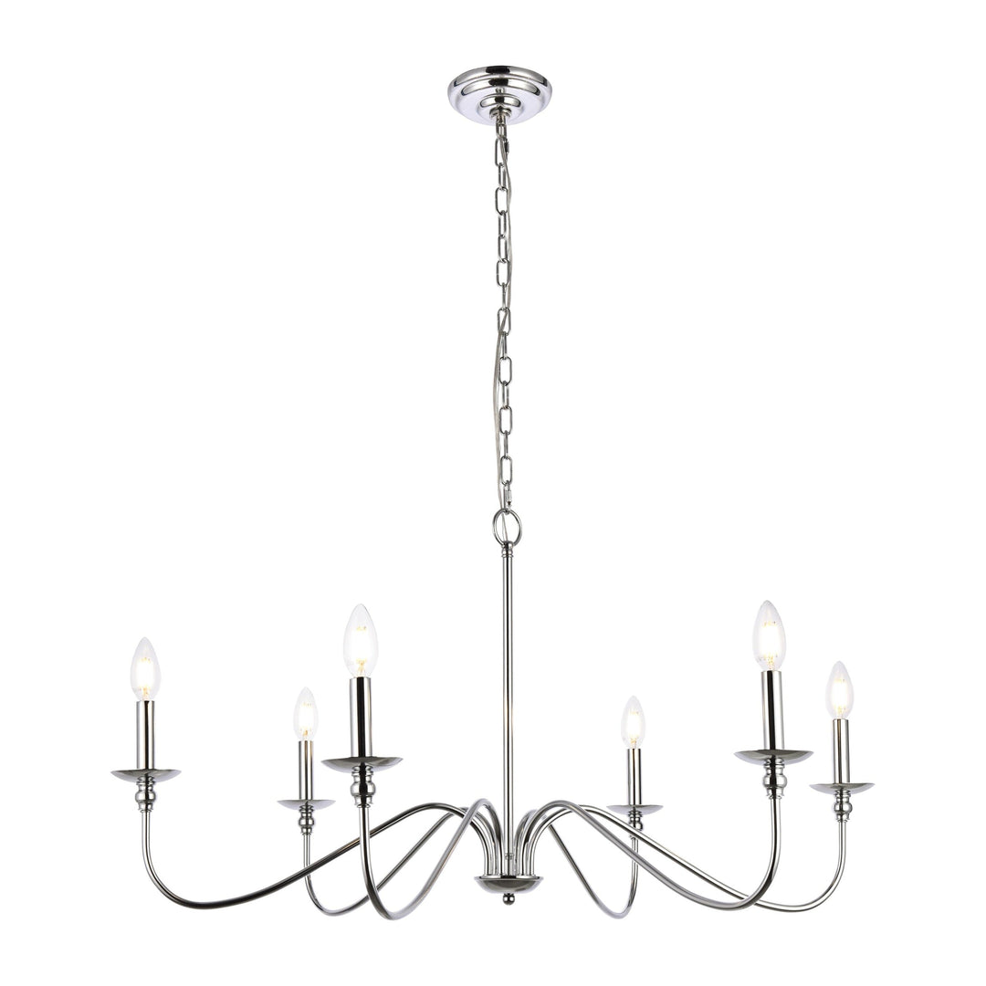 Rohan Chandelier in Polished Nickel by Living District