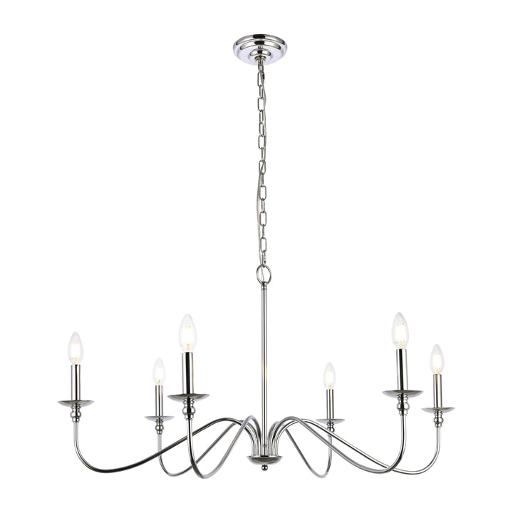 Rohan Chandelier in Polished Nickel by Living District