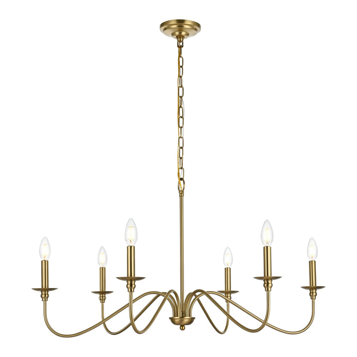 Rohan Chandelier in Satin Gold by Living District