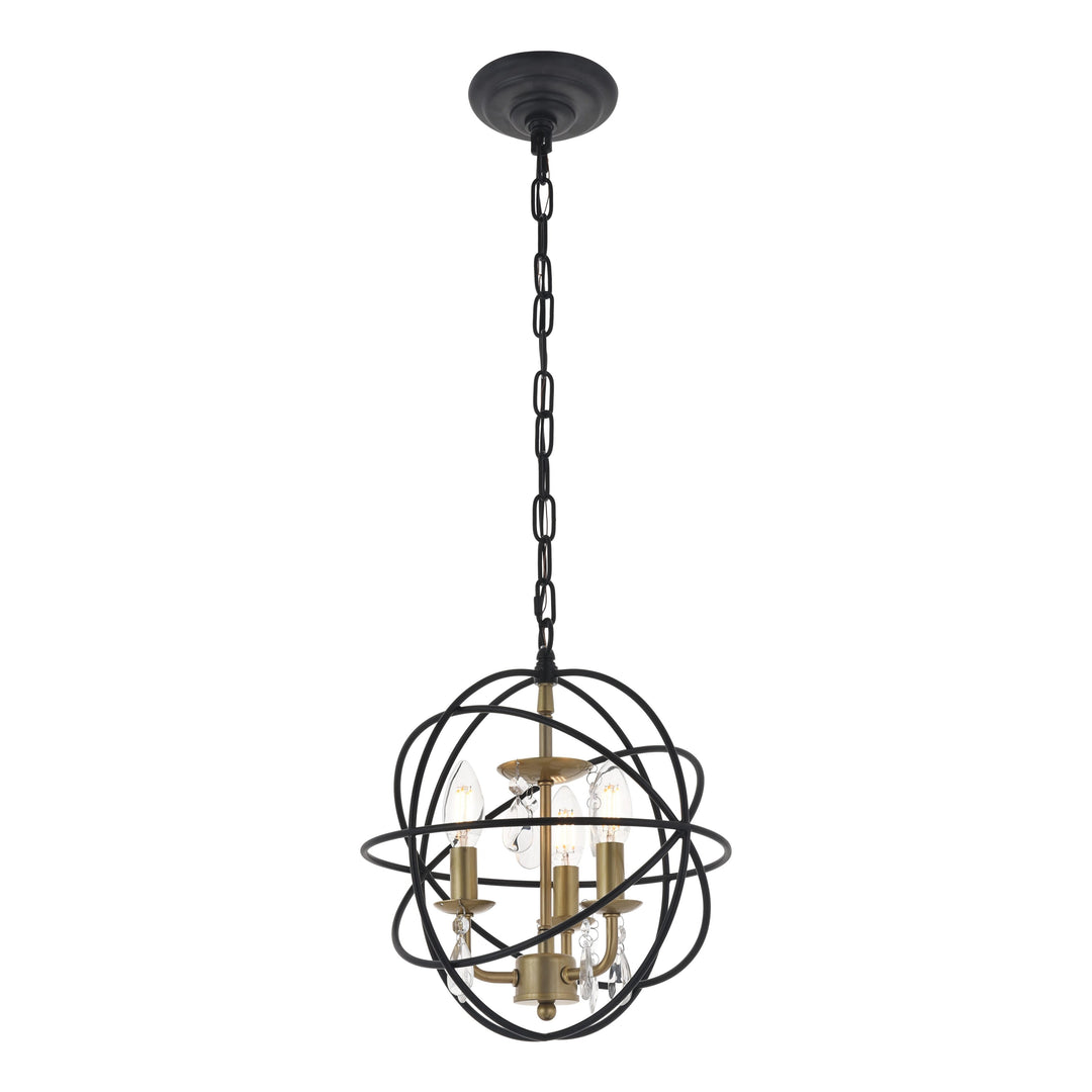 Wallace Pendant in Black & Brass by Living District