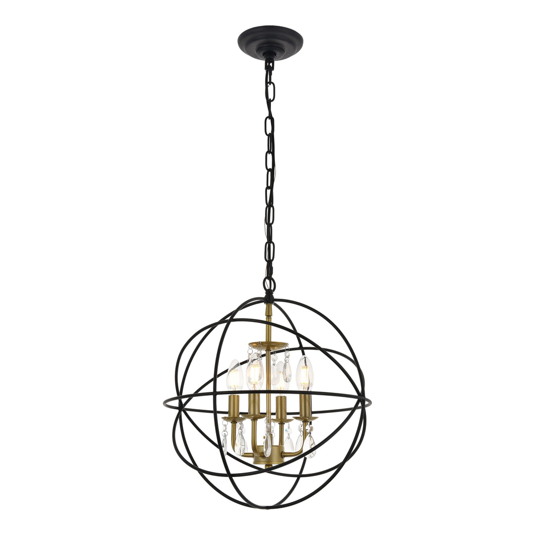 Wallace Pendant in Black & Brass by Living District