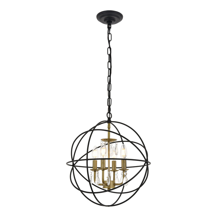 Wallace Pendant in Black & Brass by Living District