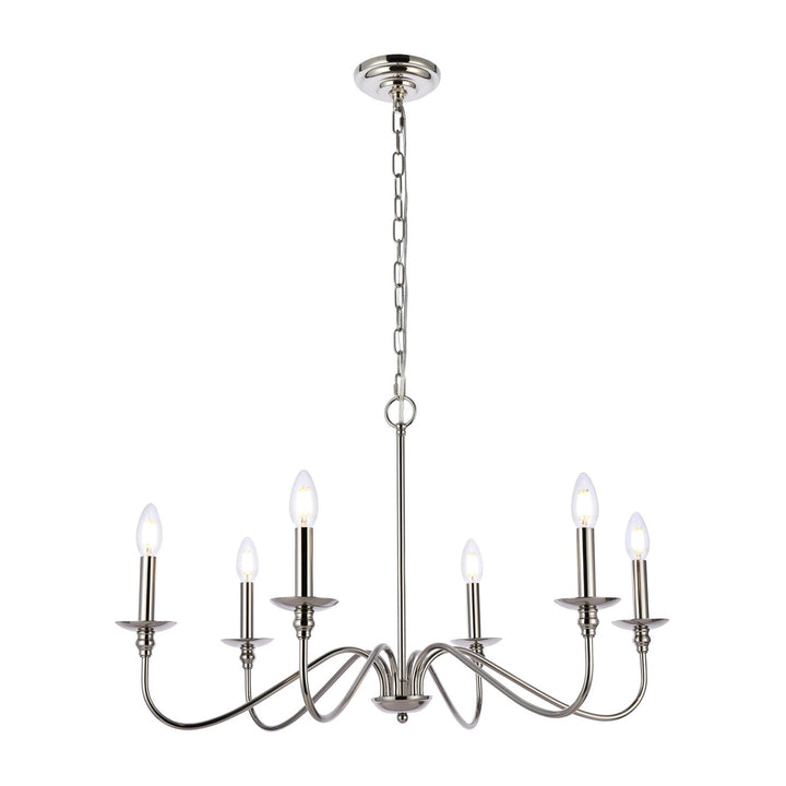 Rohan Chandelier in Polished Nickel by Living District