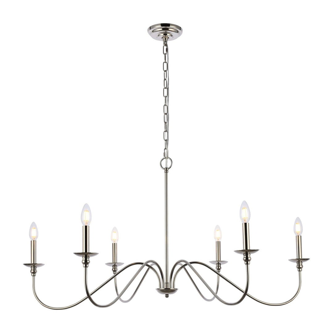 Rohan Chandelier in Polished Nickel by Living District
