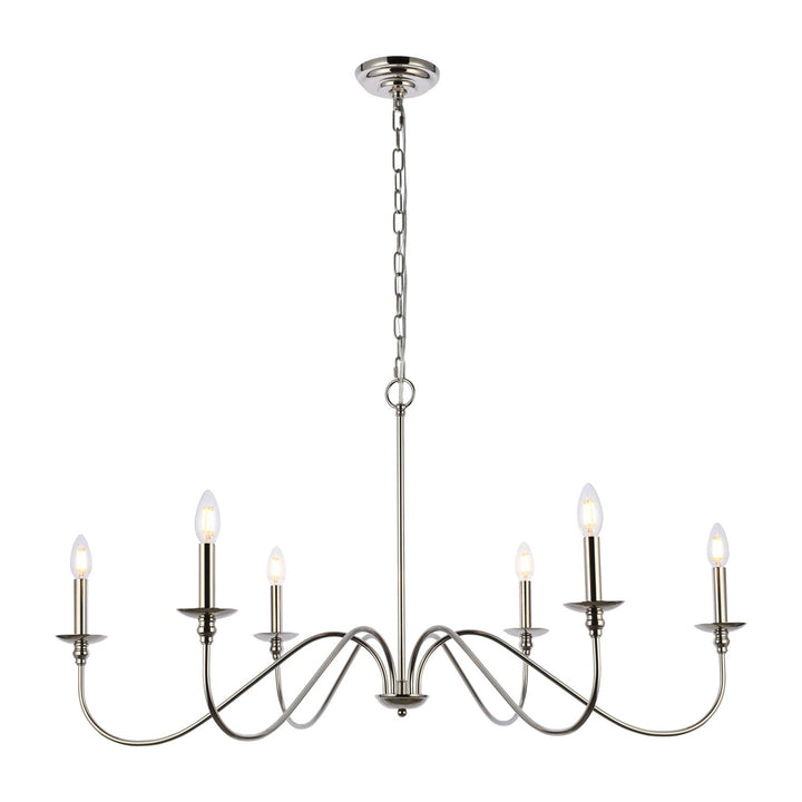 Rohan Chandelier in Polished Nickel by Living District