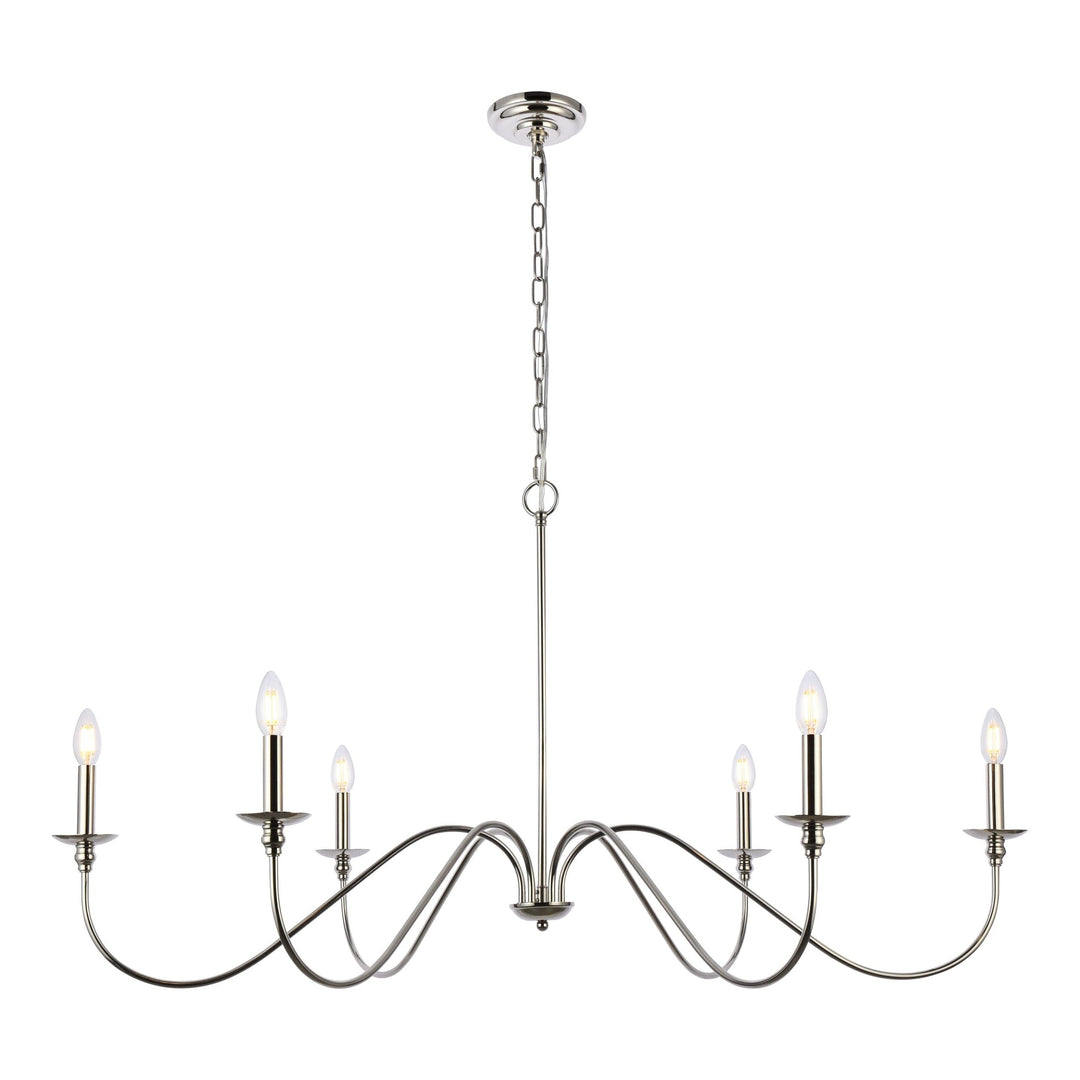 Rohan Chandelier in Polished Nickel by Living District