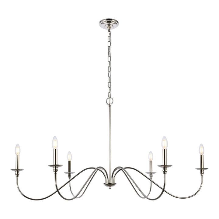 Rohan Chandelier in Polished Nickel by Living District