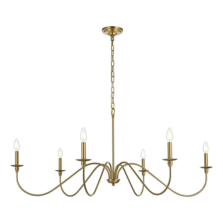 Rohan Chandelier in Satin Gold by Living District