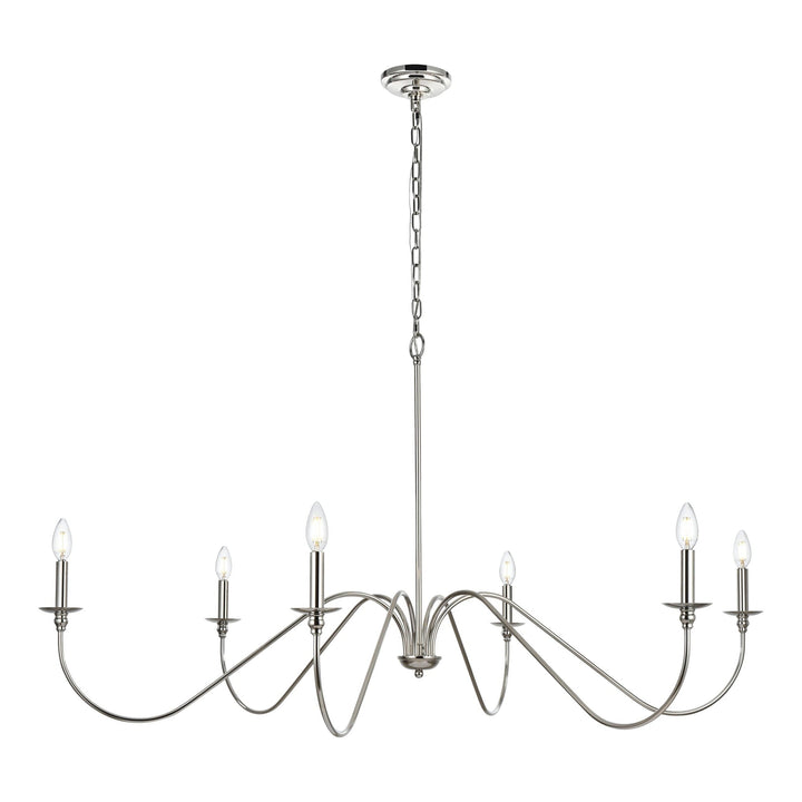 Rohan Chandelier in Polished Nickel by Living District