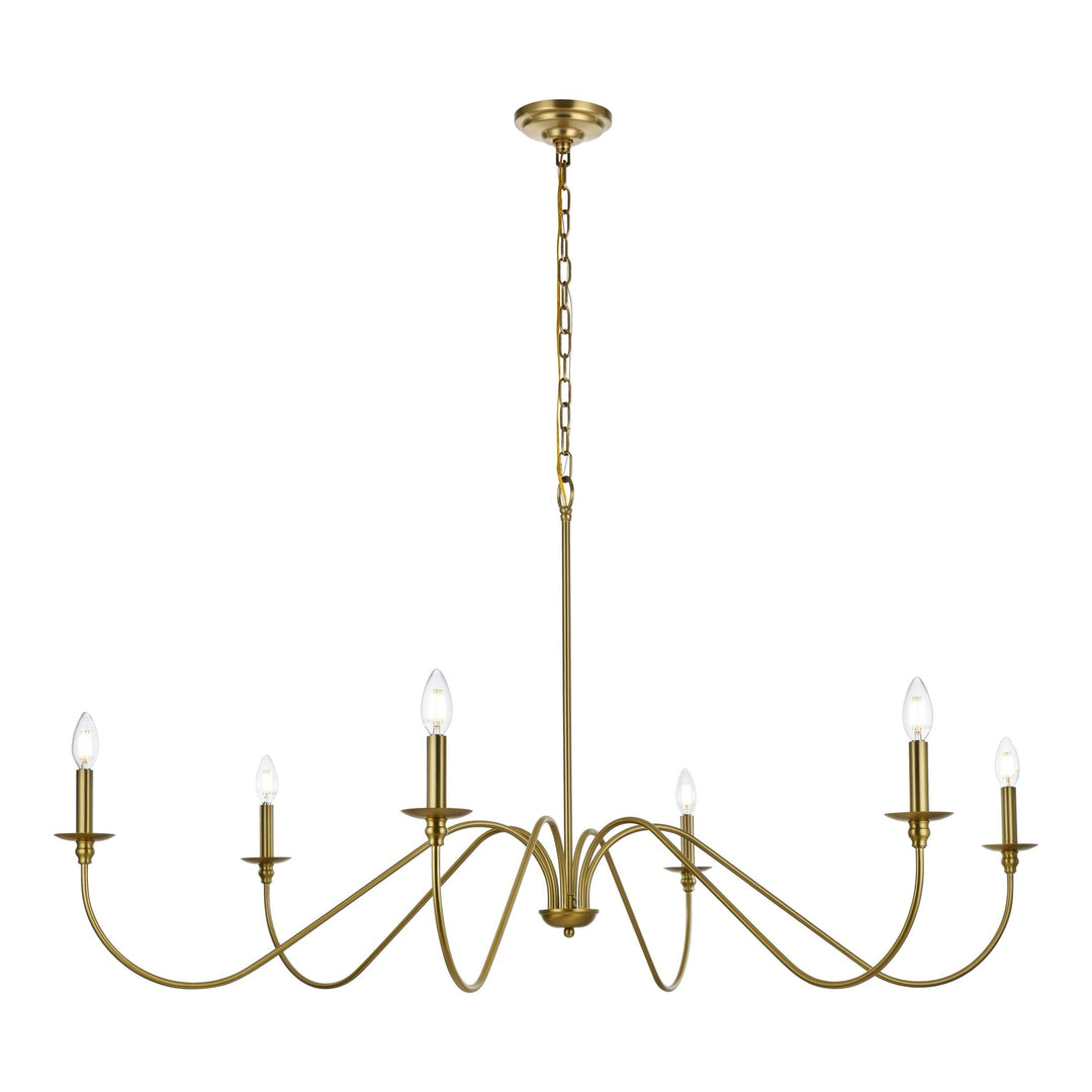 Rohan Chandelier in Satin Gold by Living District
