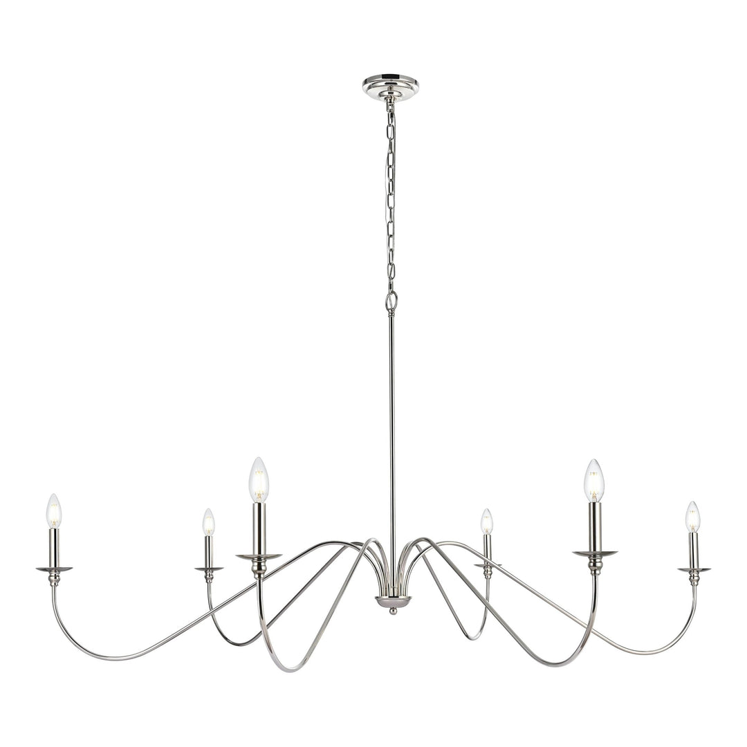 Rohan Chandelier in Polished Nickel by Living District
