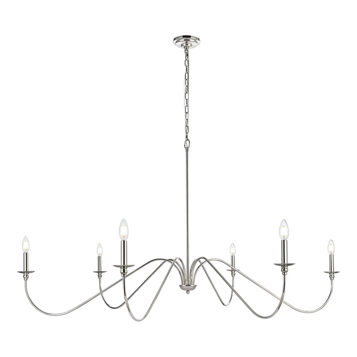 Rohan Chandelier in Polished Nickel by Living District