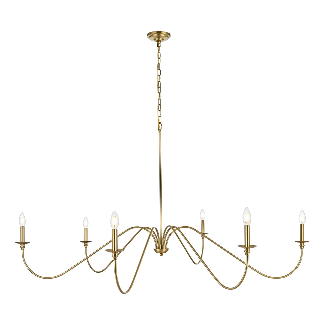 Rohan Chandelier in Satin Gold by Living District