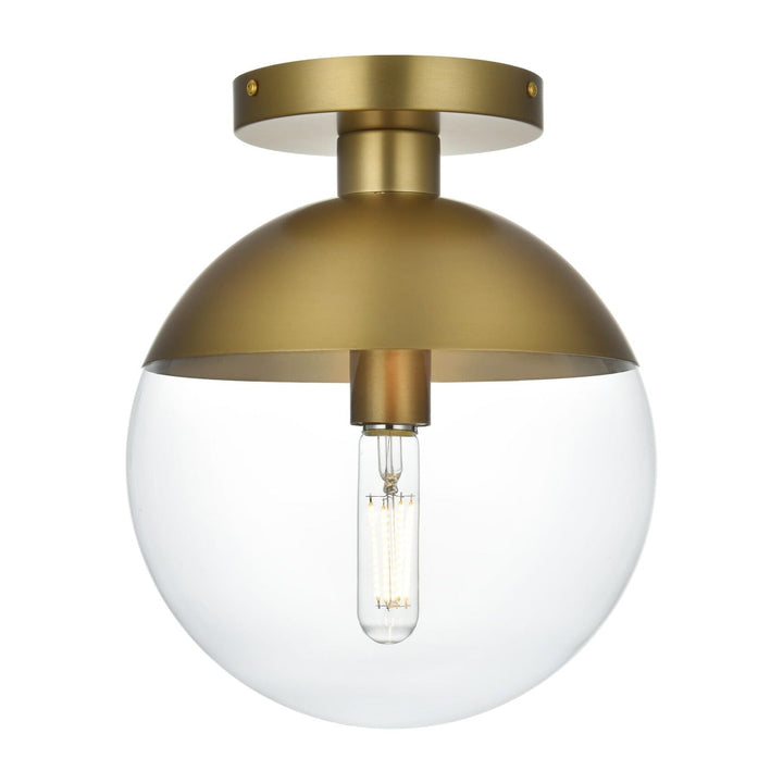 Eclipse Flush Mount in Satin Gold by Living District
