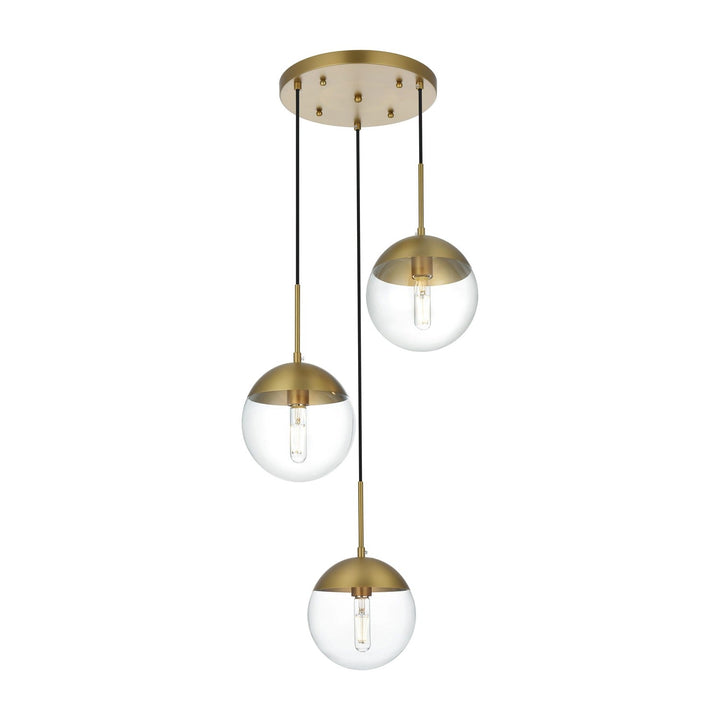Eclipse Pendant in Satin Gold by Living District