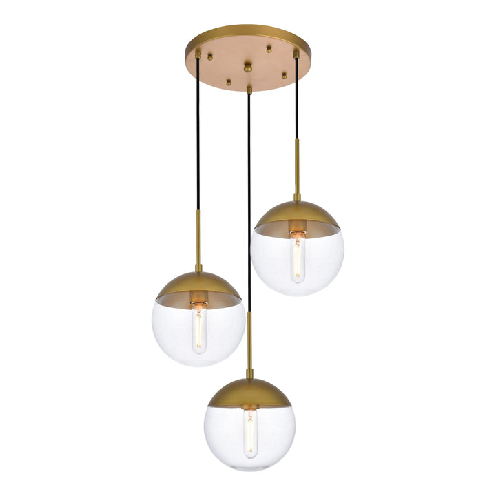 Eclipse Pendant in Brass by Living District