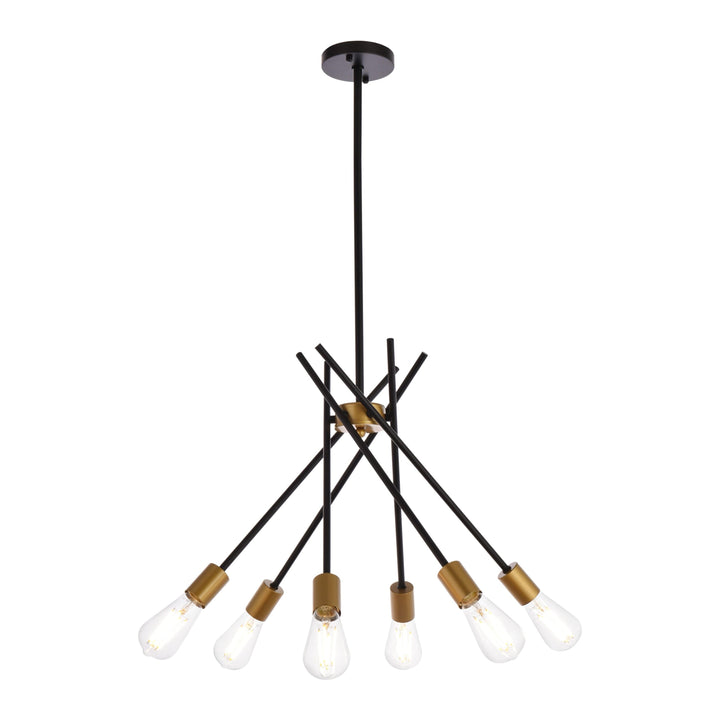 Lucca Pendant in Black & Brass by Living District