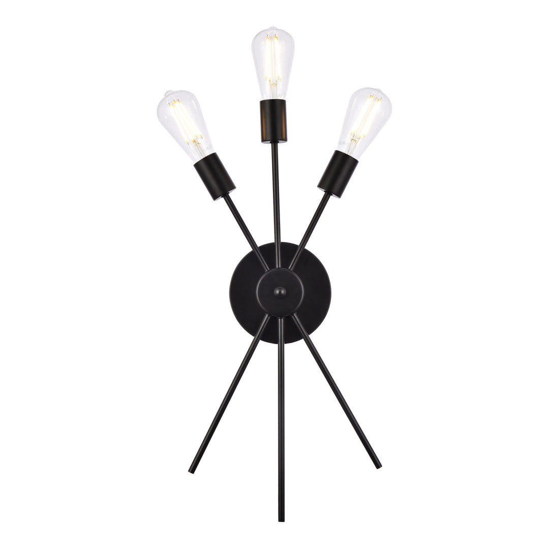 Lucca Vanity Light in Black by Living District