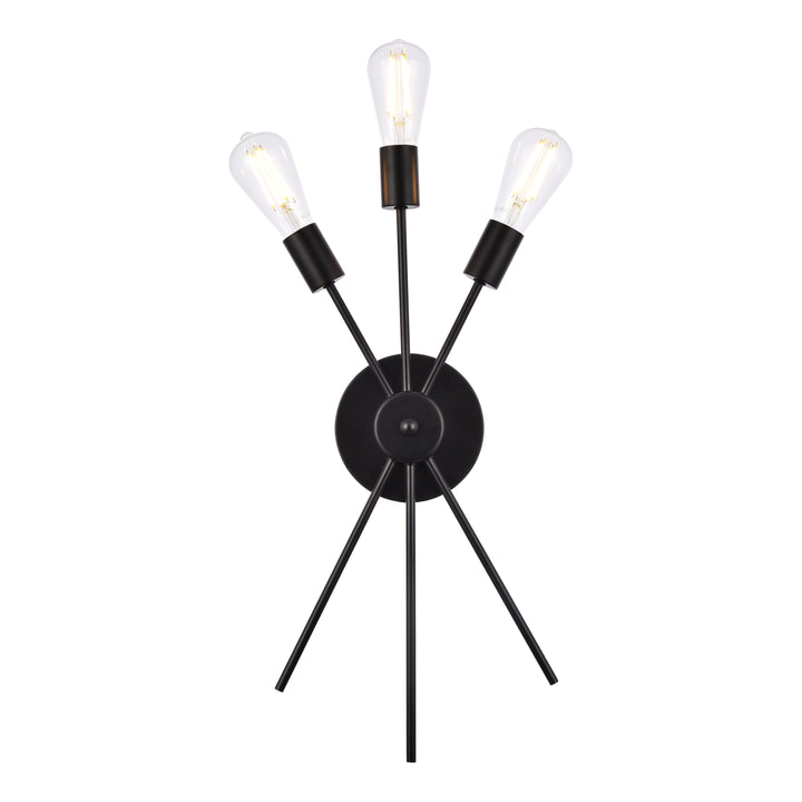 Lucca Vanity Light in Black by Living District