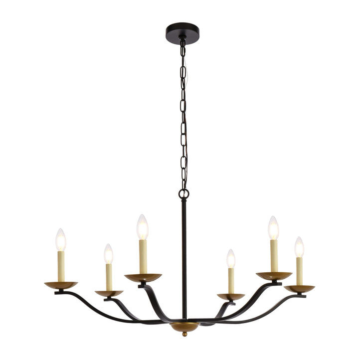 Trey Pendant in Black & Brass by Living District
